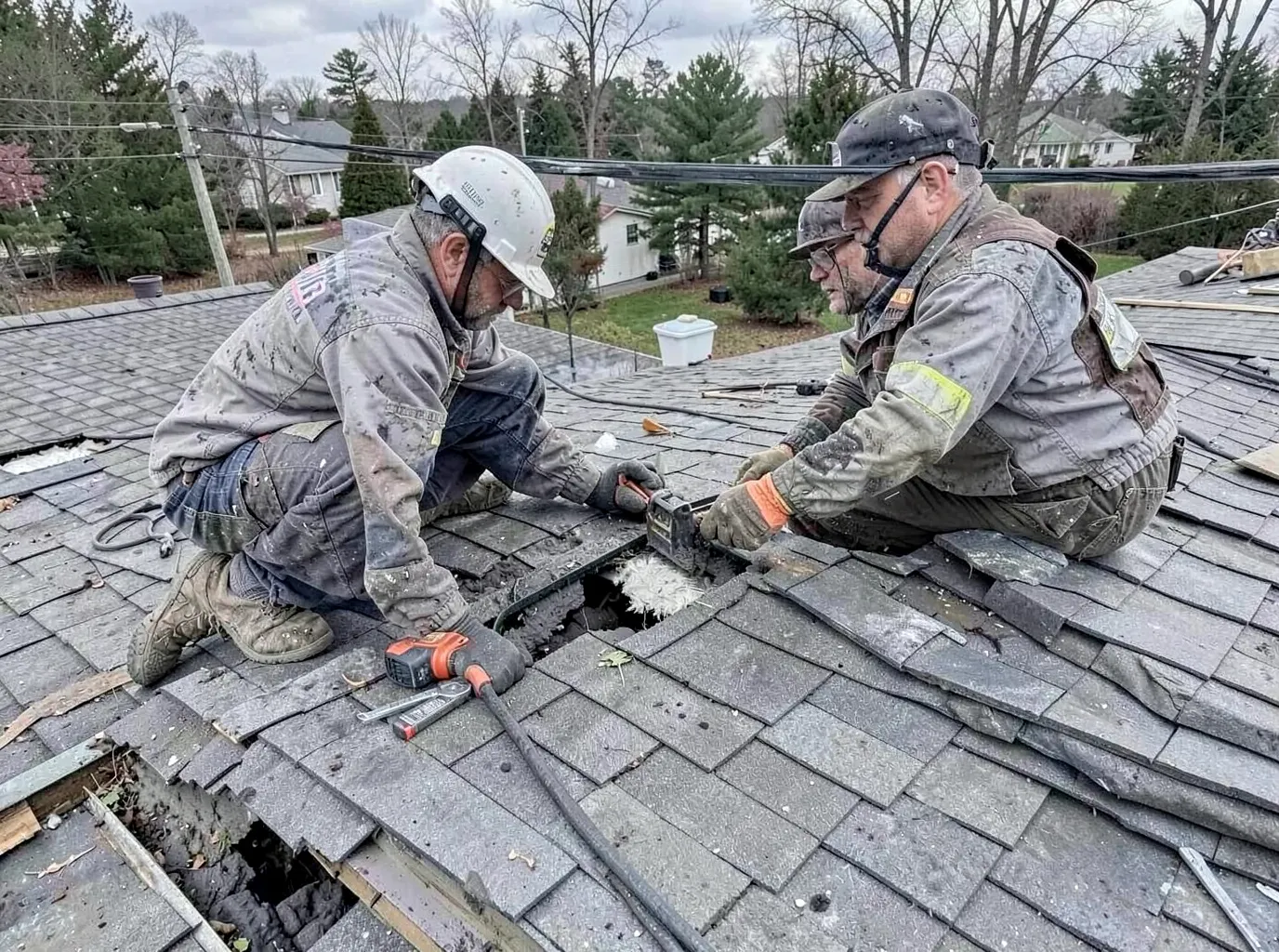 Wind Damage Roof Repair in St. Cloud, MN